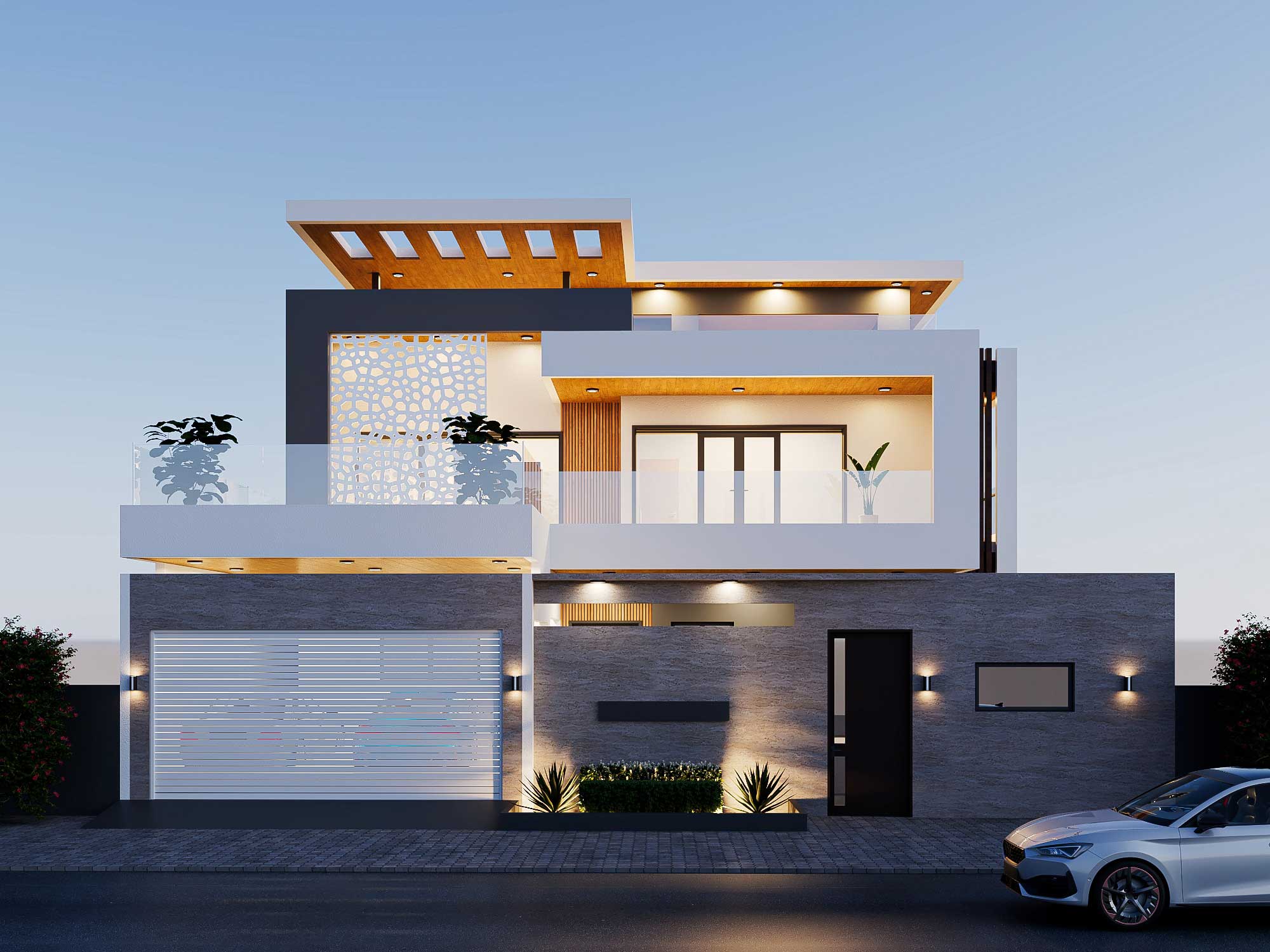 Duplex moderne avec toit terrasse – TILGUI Architecture Ouagadougou